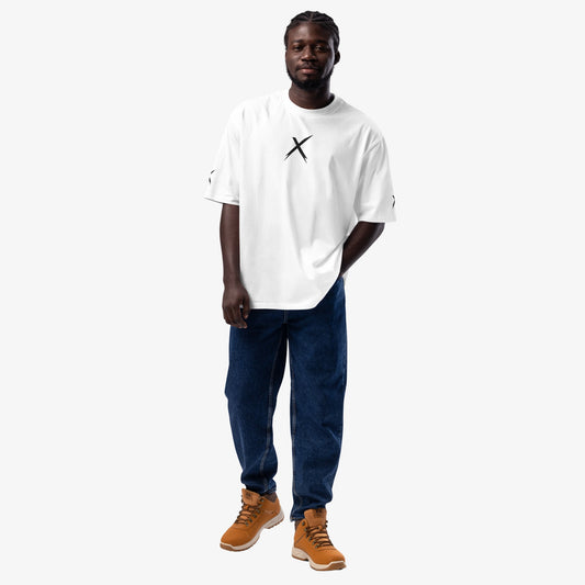 HOOKYX Heavyweight Oversized White Street Tee Series X