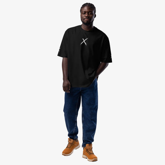 HOOKYX Heavyweight Oversized Black Street Tee Series X