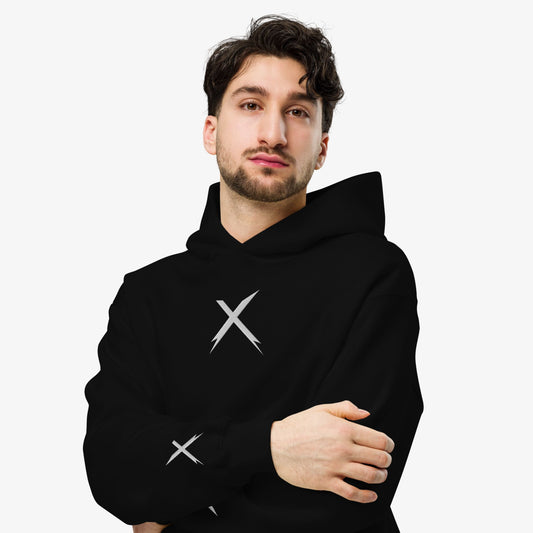 HOOKYX Series X Oversized Hoodie – Unisex, Recycled Cotton, Streetwear Style